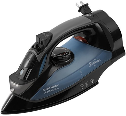 Sunbeam 4275-200 GreenSense SteamMaster Full Size Professional Iron with Retractable Cord and ClearView, Black