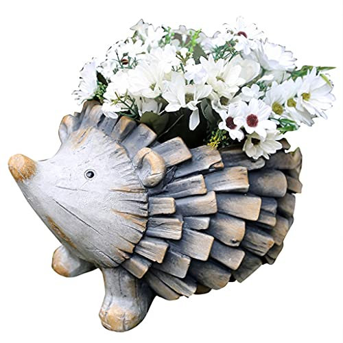 Garten Statuen Gartendeko Statuen Gartenskulptur In Igelform, Niedliche Tiergarten Ornamente, Kreative Hofstatue (Color : Gray, Size : 33.5 * 25 * 21cm)