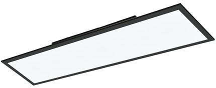 EGLO connect.z Smart-Home LED Panel Salobrena-Z, L x B 120 x 30 cm, ZigBee | App und Sprachsteuerung Alexa, Lichtfarbe einstellbar (warmweiß-kaltweiß), dimmbar, Alu Deckenlampe schwarz