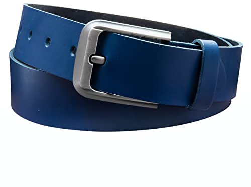 Vascavi Ledergürtel, 4 cm breit, Echtes Leder, Unisex Gürtel für Damen und Herren, MADE IN GERMANY, AM55-SL