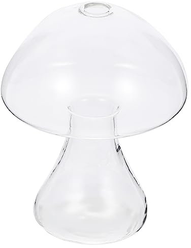 Garneck Mushroom Glass Pilzform Geformtes Glas Pilz Tasse Cocktail Pflanzer Vase Pflanzer Flower Vase
