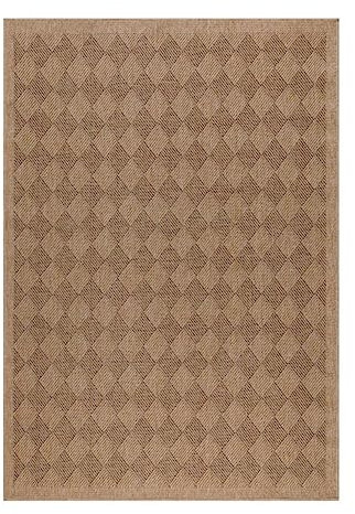 Natürliche Eleganz für Ihr Zuhause: Wetterfester Outdoor-Teppich in Sisal-Optik für Wohnzimmer, Terrasse, Balkon & Küche - Flach gewebt für stilvolle Natürlichkeit, Größe:240 x 340 cm, Farbe:Beige