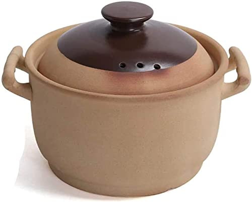 SUNMME Ollas, Olla de Cerámica Retro, Olla de Barro Caliente de Cerámica para Cocinar Antiadherente y Fácil de Limpiar para Todas Las Estufas Excepto la Cocina de Inducción/a/5L (A 5L)
