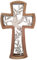 Kaltner Präsente Geschenkidee - Wandkreuz Echtholz Kreuz Kruzifix modern/Holz Buche/Taube Friedenstaube (Höhe 20 cm)