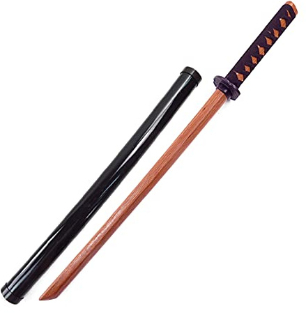 Träbokken med skida, järnträ Samurai-svärd i trä, Samurai-svärd for Kendo-present Iaido-dekordisplay Samla kampsportsträning/E-80 cm/skida stil