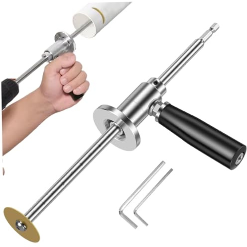 Veesper PVC-Rohrschneider 7 Zoll einstellbares Röhrchen-Schneidwerkzeug mit Skalierung und Rutschgriff, ideal für Kunststoffrohr, Schlauch, Holz und Marmor