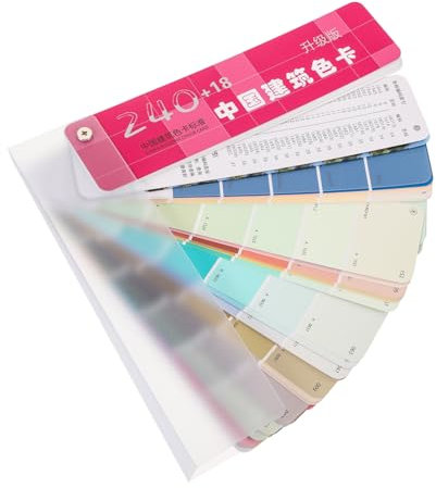 NUOBESTY Nuancier Couleurs Peinture Standard en Papier et Plastique, 1 Set Pratique pour Architecture Cartes de Couleur Multiples, Outil Essentiel pour Peinture Précise