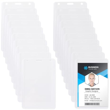 20pcs Kreditkarten Schutzhülle A7, Ausweishülle Kartenhüllekarten Hüllen Transparent, Scheckkartenhülle Personalausweis Hülle, Plastikhüllen für Karten Kreditkartenhülle Führerschein Ausweis ID EC