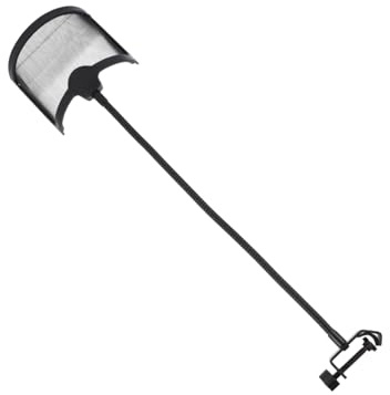 Mikrofon Popschutzfilter Schwarz aus Kunststoff und Metall | Aufnahmezubehör mit Professionellem Filtergewebe, Schützt vor Speichelansammlung, 1 Stück