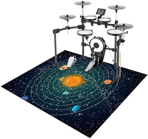 Drum Rug Soundproof Drum Mats for Floor Protection 120 x 70 cm, Non Slip Drum Carpet for Home Instrument Practice & Stage Performances, Soundproof Floor Mat for Drums Piano Cello Musical Instruments