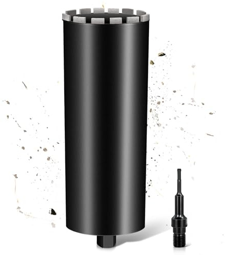 Couronne de forage diamantée L460 mm | 1 ¼ UNC | Diamètre 150 mm avec turbo | Avec SDS Plus | 2200 tr/min pour carotteuses | Couronne de forage humide | Couronne de forage à sec pour béton, maçonnerie