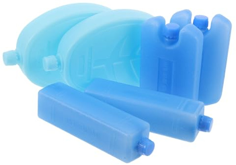 Gatuida 6pcs Reusable Ice Packs for Coolers and Air Fans Portable Lightweight Ice Bricks for Food Shipping and Lunch Boxes Rapid Cooling Cold Packs for Camping and Travel