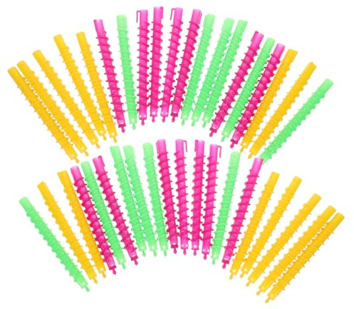 MOTHNUR Kit De 100 Rulos Para Permanente Cabello Largo, Varillas De Rizado Espiral Grandes, Multiusos Para Peinados Rizados Casa y Salón