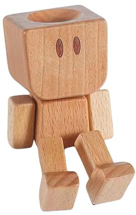 Generisch Figura de madera tambaleante,Figura decorativa para salpicadero de coche hecha a mano | Accesorios interiores del vehículo para camioneta sedán