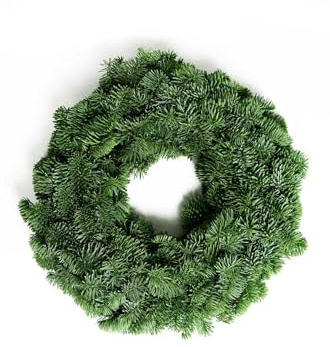 Adventskranz - Tannenkranz echt - Tellerkranz Nobilis - einseitig gebunden - kein Plastik (Ø 30 cm)