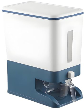 STFALI Reisbehälter 10 Liter, Reisspender, Rice Container, Druckknopfdesign, 10 Liter Fassungsvermögen, Lagerung Von Reis, Getreide, Mehl und Hülsenfrüchten