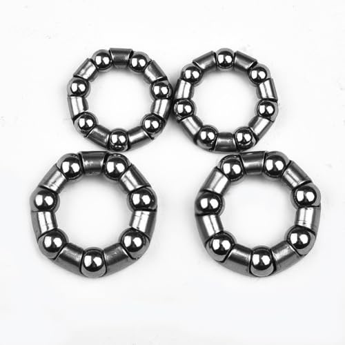 MuchLuckystar Bike Wheel Hub Bearings Full Set, 3/16 Front & 1/4 Rear Steel Ball Bearings Pair for Hub Repair, Silver (4 Pack)