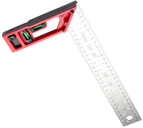 Square Ruler Tool | Multi-function Right Angle Measuring Ruler | 90 Degree Precision Square | for Furniture Cabinets Closet Wardrobe Chair Table Construction Carpentry Projects