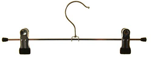 Kleiderbügel 10 St. Klammernbügel aus Metall, verschiebbaren Metallklammern 40cm (Hosen- oder Rockbügel)