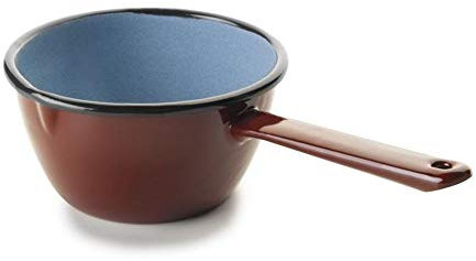 IBILI - Cazo conico con pico marron, 14 cms, Acero esmaltado, Apto para induccion
