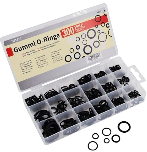 O-Ringe Sortiment 300-Teilig aus NBR-Gummi, ORinge Set, Dichtringe 300 Teile