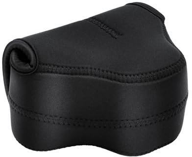 JJC Kameratasche Neopren für Fujifilm X100V X100T Lumix G100 G110 Kameras, X-T30/XT30II mit 18mm or 15-45mm Objektiv Olympus E-M10 II + 14-42mm für Kameras mit Objektivgrößen bis 127 x 85 x 84 mm