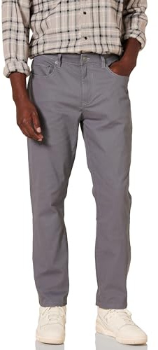 Amazon Essentials Men's Standard Athletic-Fit 5-Pocket Stretch Twill Pant, Dark Grey 38W x 30L