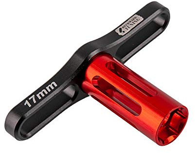 RECKWARD TUNING RT Werkzeugschlüssel 17mm für Radmuttern für 1:8 Buggy Fahrzeuge Rot/Schwarz