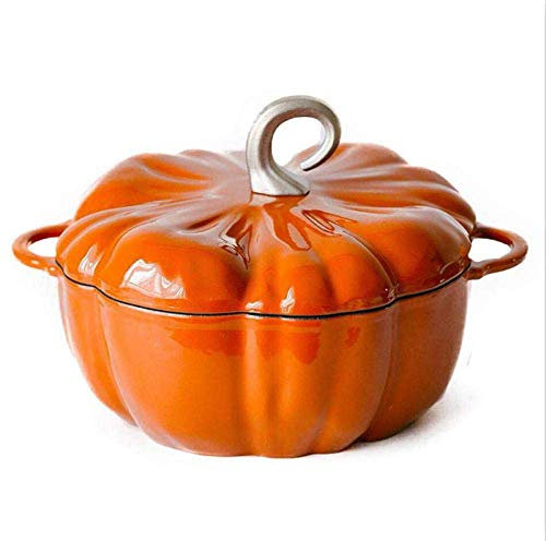 Sywlwxkq Four hollandais en Fonte émaillée poêle antiadhésive potiron ragoût Soupe marmite Casserole Nederlands Batterie de Cuisine cuisinière Cuisson Cuisine-D_Capacity 3.76L