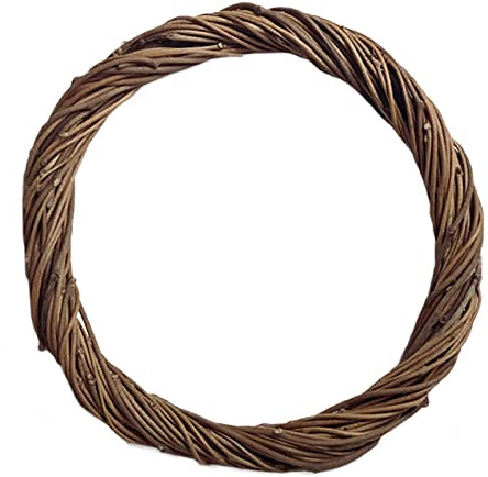 DEDEMCO 2 coronas de vid naturales de 10 pulgadas, guirnalda de ratán para boda, corona de Navidad, guirnalda de Navidad, para puerta delantera, 2 unidades
