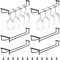 Dicunoy 6 Stück Weinglashalter unter dem Schrank, Metall Weingläser Halterung, Wandmontierte Eisen Weinglas Hängende Rack für Regal, Küche, Bar, Weinkeller Lagerung, Veranstalter, Display, 35cm