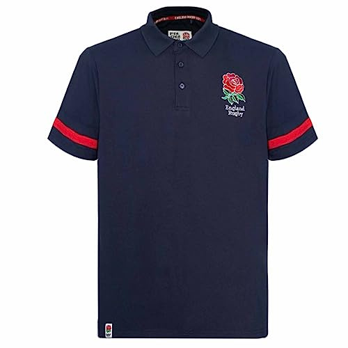 GIFTS 4 ALL Official Mens England RFU Rugby Polo Shirt, England Rose Casual Leisure Polo