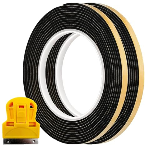 VIVIIHOO 10m Dichtband für Kochfeld Tür Fenster, Selbstklebendes Gummidichtung Band für Kollision Siegel Schalldämmung Wasserdicht, 8mm(B) x 2mm(D) Schaumstoffband