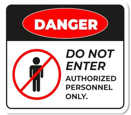 PVC0050 Hinweisschild Danger Do Not Enter Authorized Personnel Only, 20,3 x 22,9 cm, Premium-PVC-Schild für Arbeitsplatz, Lager, Baustelle, OSHA-Verordnung, wetterfest, lichtbeständig, hergestellt