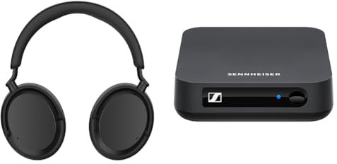 Sennheiser ACCENTUM Wireless Bluetooth Headphones - 50-Hour Battery Life, Audio, Hybrid Noise Cancelling (ANC) & 508258 BT T100 Bluetooth Audio Transmitter for Hi-Fi or Home Entertainment