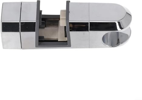 1 support universel de pommeau de douche chromé de 15 mm à 30 mm, support de support de douche, support de barre coulissante de pommeau de douche, design antidérapant (argenté)