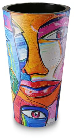 Septe Maison Deluxe – Vaso di Design in Eco-Pelle Artigianale Made in Italy | Arredo Moderno per Interni Ø 33 x H 61 cm (Pelle sintetica, Pablo)