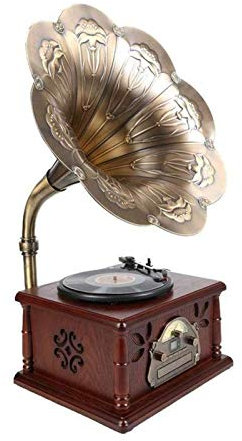 Vinyl Player Vintage, Wireless Connection Style Record Player,to MP3 Recording USB SD Phonograph with Unique Design Modern Living Room Home Phonograph Gramophone