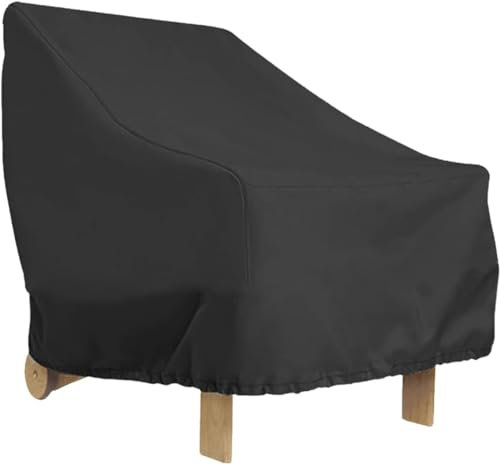 Gatphy Housse de protection pour meubles de jardin - Imperméable, coupe-vent, résistante aux UV - Tissu 210D - 80 x 85 x 91 cm - Résistante aux déchirures avec corde réglable (Noir)