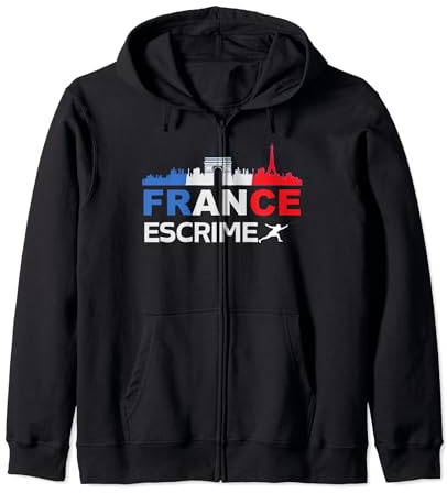 France Drapeau Escrime Cadeau Maillot Escrime France Sweat à Capuche