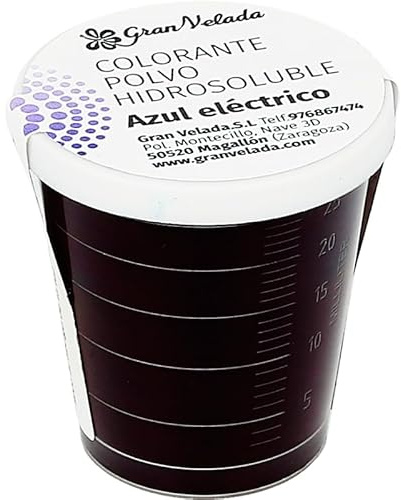 Colorante Azul Eléctrico Hidrosoluble en Polvo| Ideal para Jabones, Cremas y Más | Intenso y Versátil | Gran Velada | 150 cc
