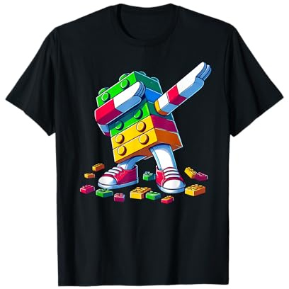 Dabbing Building Blocks Brick Toy Dab Dance Kids Boys & Men Maglietta