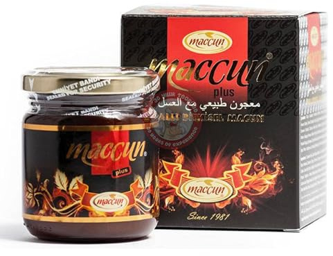 Original Maccun +P Premium Honey Herbal Paste Ballı Bitkisel Macun 230 G The Best Match Lion Energy Paste by TOM UK + GIFT VENGO Stick 1 Piece