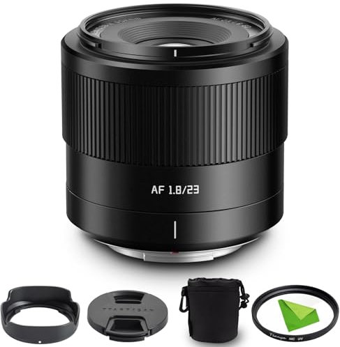 TTArtisan 23mm F1.8 X-Mount Objetivo de Enfoque automático APS-C STM para Fujifilm Fuji X-Mount cámaras X-A5 X-A7 X-M5 X-H2S X-T100 X-T20 X-T200 X-T3 X-T30 X-T30II X-T4 X-T5 X-T50 X-Pro1 X-Pro2