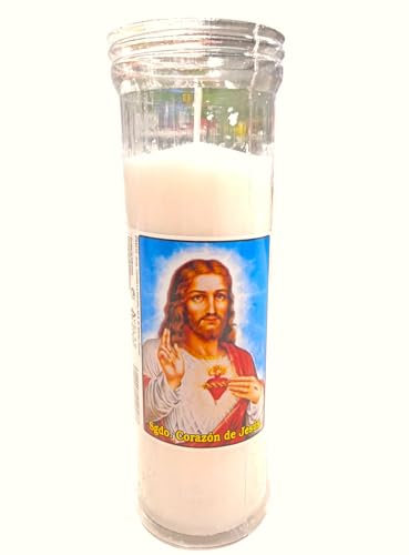 Velon SAGRADO CORAZON DE JESUS. Velón Petición de Salud, Bienestar y trabajo. Hecha por artesanos en España.Velon de iglesia.