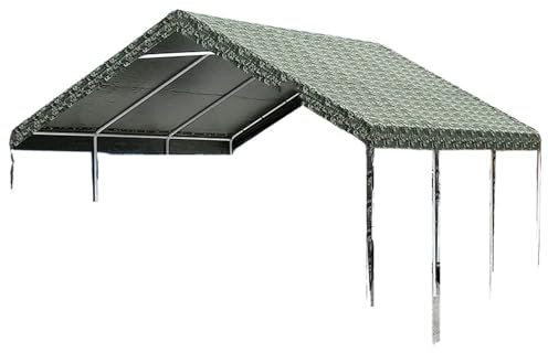 Cocheras Cochera Exterior, Patio, Gazebo, Garaje móvil, toldo, Carpa Impermeable, Resistente al Sol, jardín, Espacio Abierto, pérgola Toldo de Coche(A 5x5.3m Camouflage)