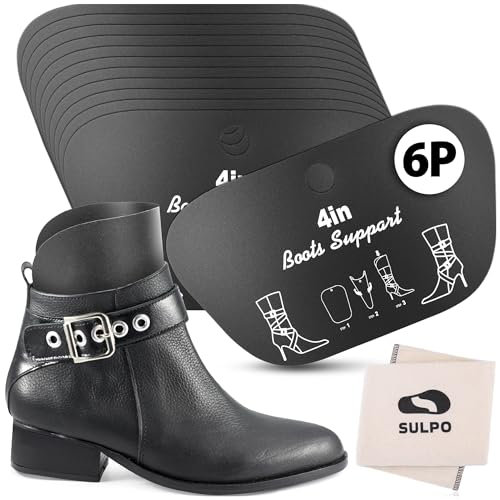 SULPO Forme de bottes - Porte-bottes pour bottes - Embauchoirs pour bottes - Pour homme et femme - Réutilisable, 6 paires, 4 Zoll