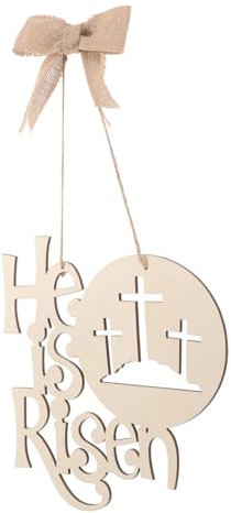 Vaguelly Türschild Mit Schleife Für Haustür Ostermotiv Holztafel Rustikales Wandaufhänger Schild Zum Aufhängen Frühling Willkommensschild