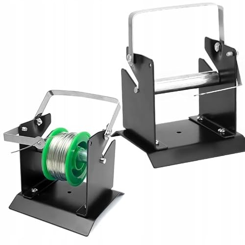 Rosfix Distributeur de Fil à Souder 115 mm – Acier et Plastique Résistant | Pour 2 Bobines 250g+100g | Guidage Précis | Base 83x93 mm | Accessoire de Soudure