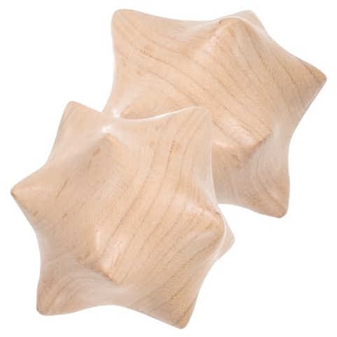 Tragbare Handmassagebälle, 1 Paar Glatte Handrollkugeln | Holzoberfläche, Finger Massage und Handmuskel Übung, für Erwachsene und Senioren, Kompakt Tragbar